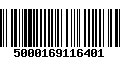 Código de Barras 5000169116401