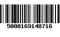 Código de Barras 5000169148716