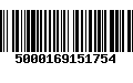 Código de Barras 5000169151754