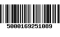 Código de Barras 5000169251089