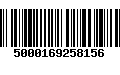 Código de Barras 5000169258156