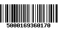 Código de Barras 5000169360170