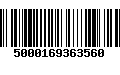 Código de Barras 5000169363560