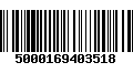 Código de Barras 5000169403518