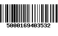 Código de Barras 5000169403532