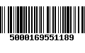 Código de Barras 5000169551189