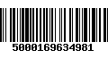 Código de Barras 5000169634981