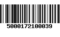 Código de Barras 5000172100039