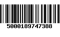 Código de Barras 5000189747388