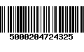 Código de Barras 5000204724325