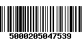 Código de Barras 5000205047539