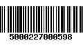 Código de Barras 5000227000598