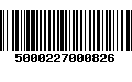 Código de Barras 5000227000826