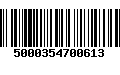 Código de Barras 5000354700613