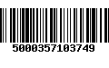 Código de Barras 5000357103749