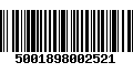 Código de Barras 5001898002521