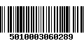 Código de Barras 5010003060289