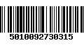 Código de Barras 5010092730315