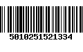 Código de Barras 5010251521334