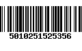 Código de Barras 5010251525356