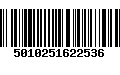 Código de Barras 5010251622536