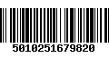 Código de Barras 5010251679820