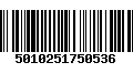 Código de Barras 5010251750536