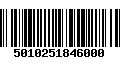 Código de Barras 5010251846000