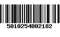 Código de Barras 5010254002182