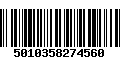 Código de Barras 5010358274560