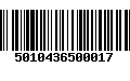 Código de Barras 5010436500017