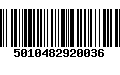 Código de Barras 5010482920036