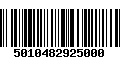 Código de Barras 5010482925000