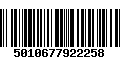 Código de Barras 5010677922258