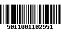 Código de Barras 5011001102551