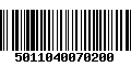 Código de Barras 5011040070200