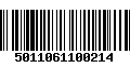 Código de Barras 5011061100214