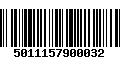 Código de Barras 5011157900032