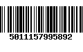 Código de Barras 5011157995892