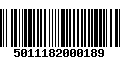 Código de Barras 5011182000189