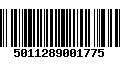 Código de Barras 5011289001775