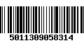 Código de Barras 5011309058314