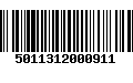 Código de Barras 5011312000911