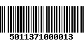 Código de Barras 5011371000013