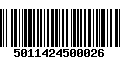 Código de Barras 5011424500026