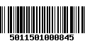 Código de Barras 5011501000845