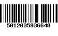 Código de Barras 5012035936648