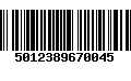 Código de Barras 5012389670045