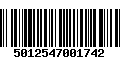 Código de Barras 5012547001742