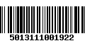 Código de Barras 5013111001922